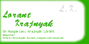 lorant krajnyak business card